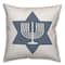 Simple Star of David Menorah 18x18 Spun Poly Pillow
